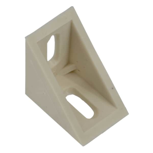 Midwest Fastener 90 Degree x 1" x 1" Batural Plastic Mounting Brackets 10PK 39443 - main